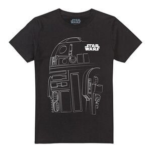 Star Wars Unisex Adult R2-D2 Outline T-Shirt / Black